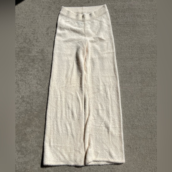 Aerie marshmallow lounge comfy fluffy soft pants cream ivory NWOT - Picture 1 of 3